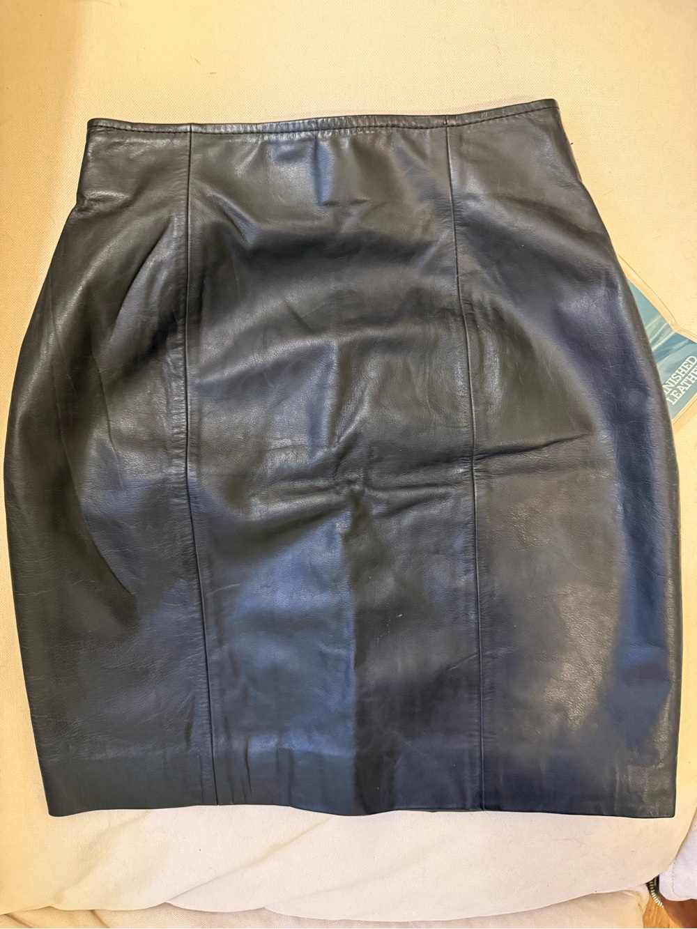 Classic Black Leather Pencil Skirt - Women's